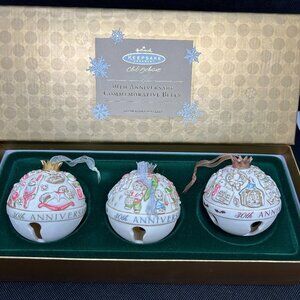 Hallmark Keepsake Ornaments 30th Anniversary Commemorative 3 piece bell set
